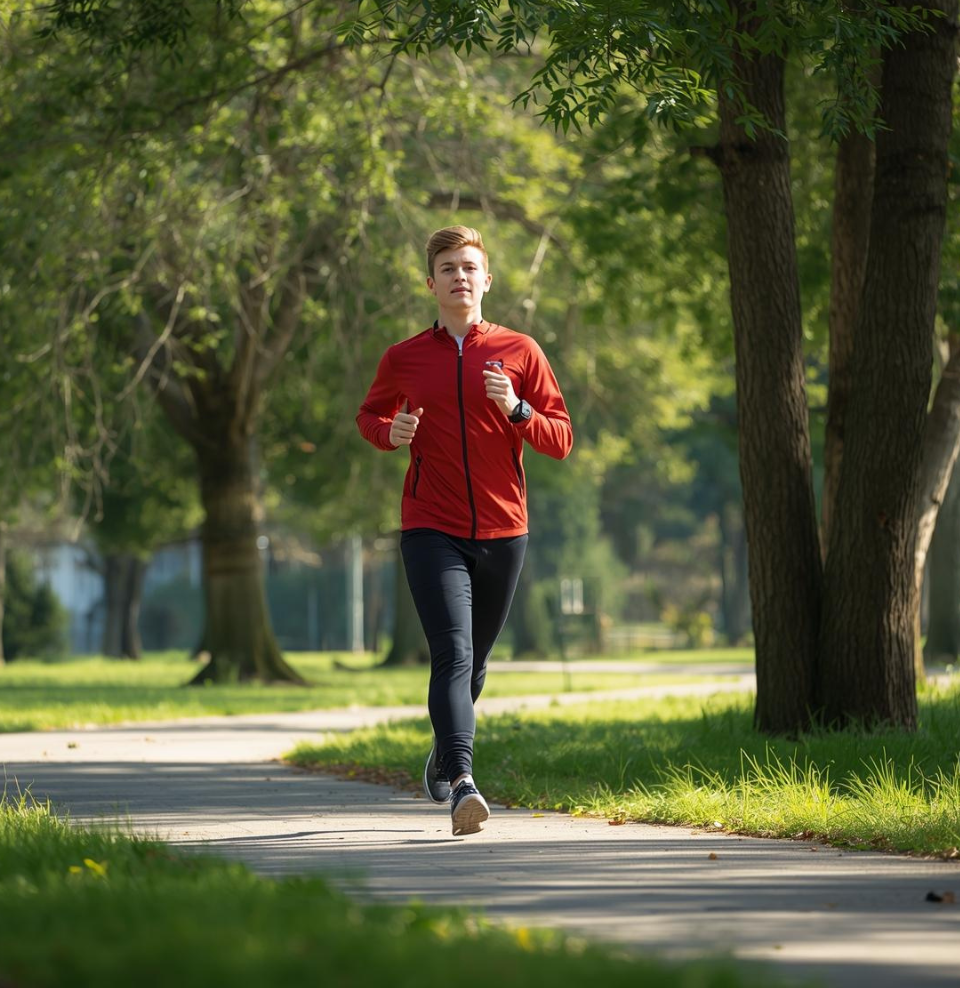 A person doing Jogging in the morning